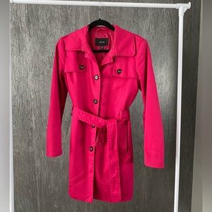 Jacob Fuchsia Spring Trench Coat